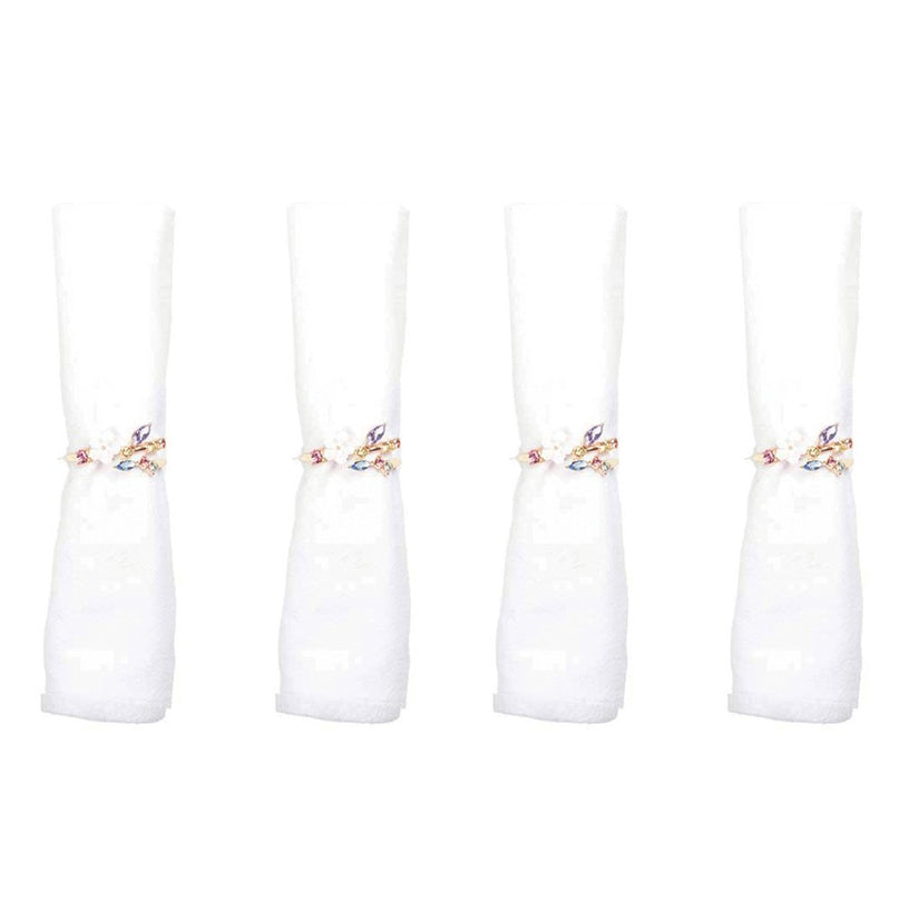 Set van 4 cirkels diamanten handdoeken
