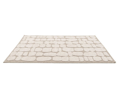 Tapis en reliëfstijl japandi GALET