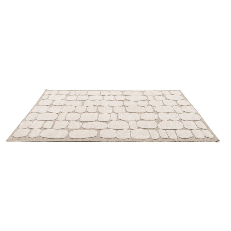 Tapis en reliëfstijl japandi GALET