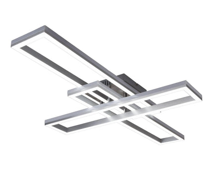 LED CCT-plafondlamp + RGB-backlight "Bantry" met veel functies, 95 cm lang, inclusief afstandsbediening