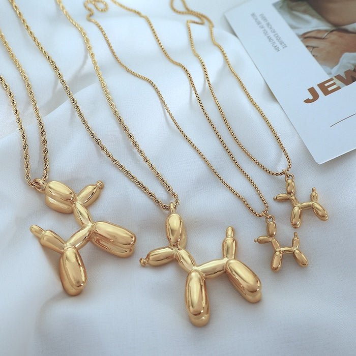 Leuke ballonhond hanger ketting