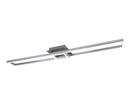 LED CCT-plafondlamp + RGB-backlight "Bantry" met veel functies, 115 cm lang, inclusief afstandsbediening