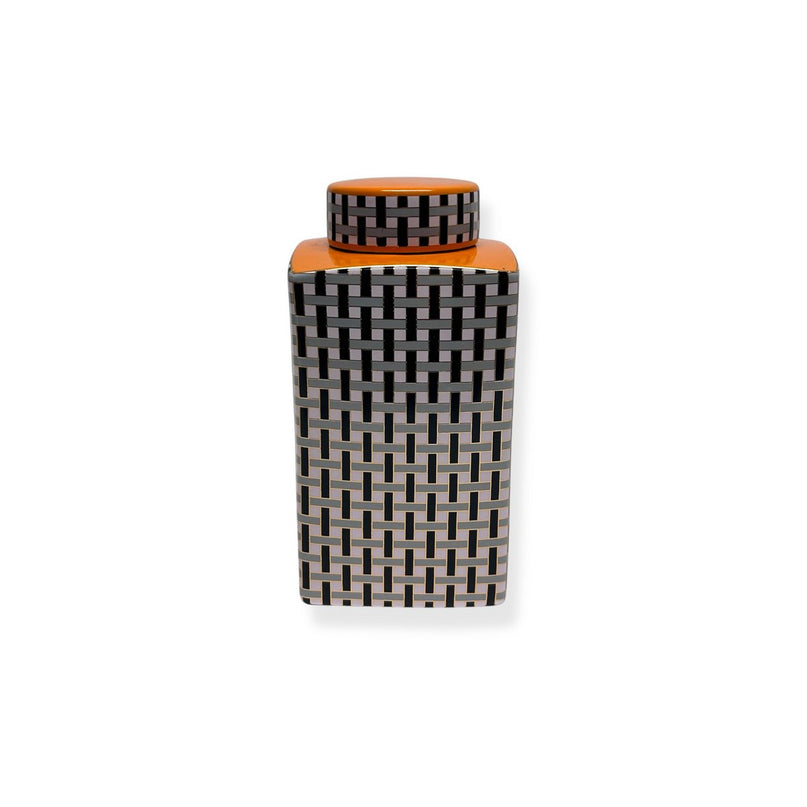 Oranje busje met deksel