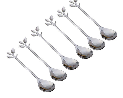 Zilver diverse bladeren dessert - veel van 6