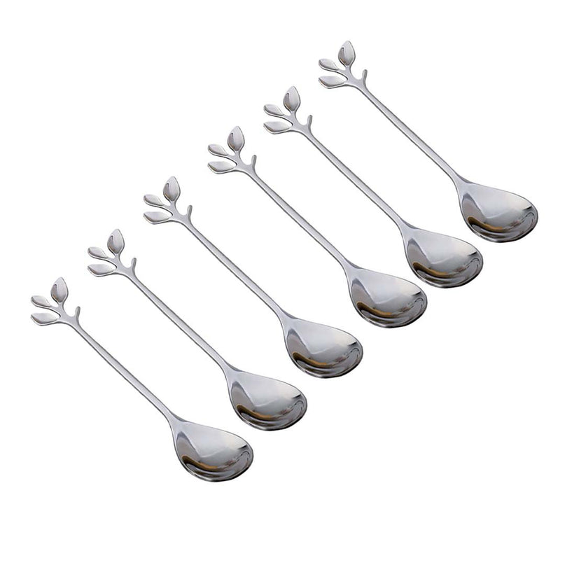 Zilver diverse bladeren dessert - veel van 6