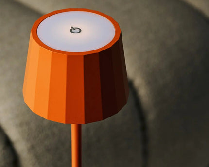 Combi Set Professional-8 x Wouter Blossom Orange Oplaadbare tafellampen & 1 x Central Station draadloos oplaadstation met Qi-Technology-Perfect voor restaurants, gastvrijheid en hotels