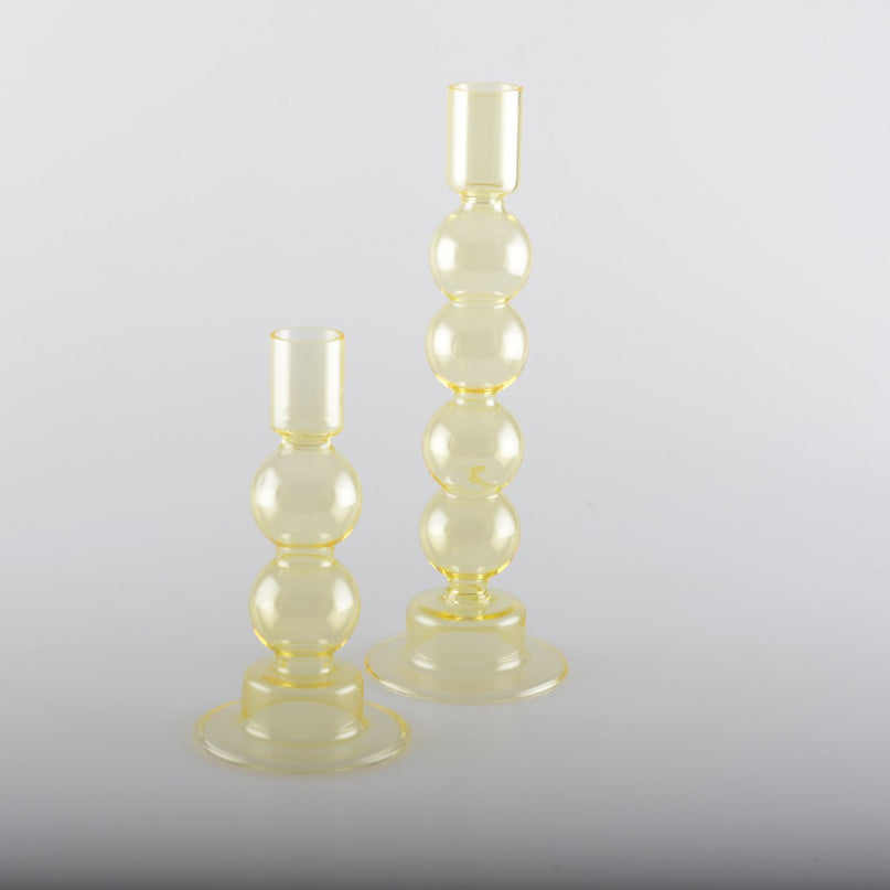 Gele bubbel kandelaars - veel 2