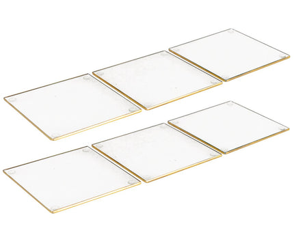 Vierkante bril onder Golden Edge - veel 6