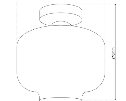 Plafondlamp "vaso", retro, plafondlamp, metaal en rookglas in antraciet, E27 -aansluiting, voor eetkamer, woonkamer, gang of kantoor, met een Øvon 25 cm