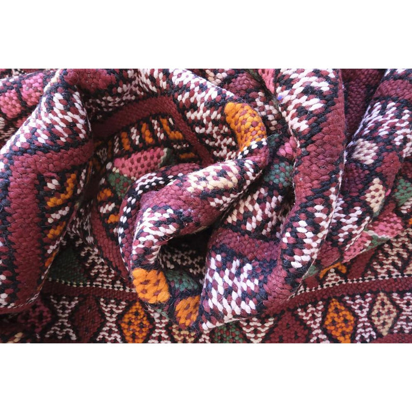 Zuiver wollen Marokkaans Kelim Berber tapijt 190 x 311 cm