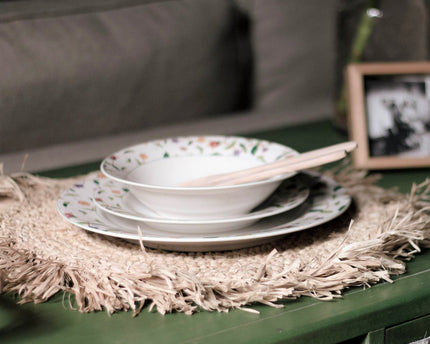 Placemat (set van 2,4 of 6) AMBON | Placemat van Raffia | 45 cm doorsnee