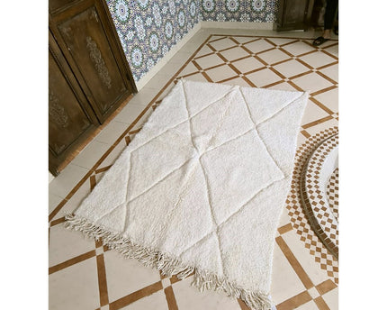 Berber vloerkleed Beni Ouarain zuivere wol 105 x 205 cm