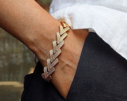 Gedurfde look V-ketting ketting en armband