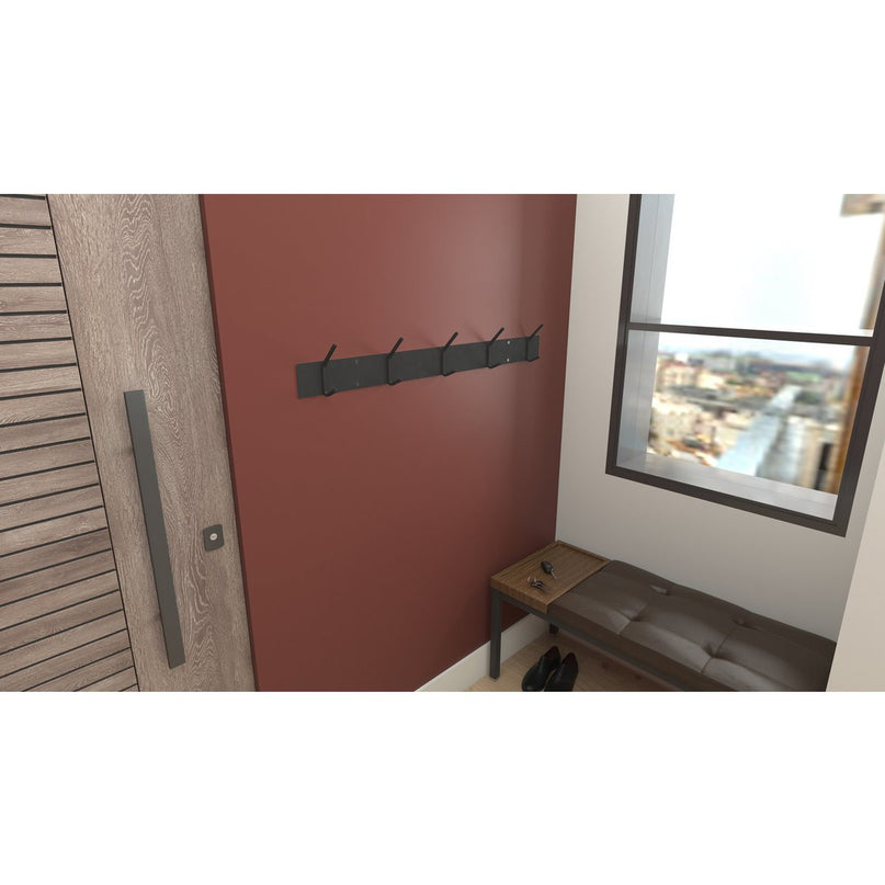 Gorillz Mystiek Five - Industriële - Wandkapstok - Muur Kapstok - Zwart