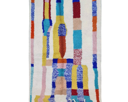 Authentiek zuiver wollen Berber vloerkleed 165 x 260 cm
