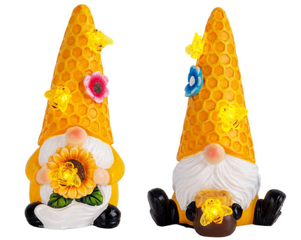 2 Set Deko/Solar Light "Abby", gemaakt van plastic met geïntegreerde LED's, Twilight Sensor, 17 cm hoog