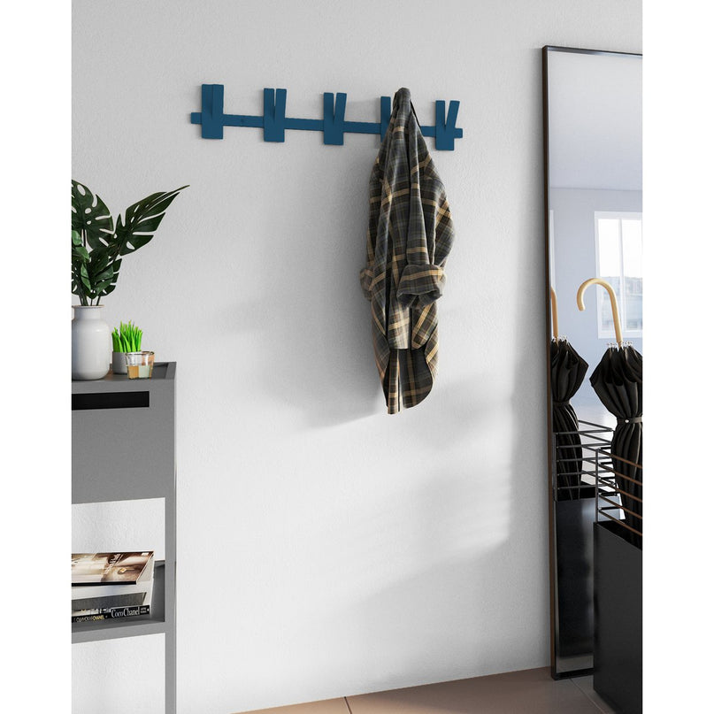 Gorillz Incision - Kapstok - Wandkapstok - 10 Kapstok haken - Metaal - Blauw