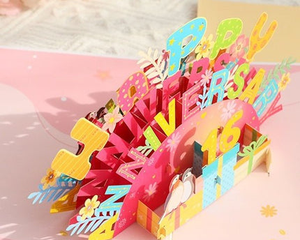 3D -kaart - Happy Anniversary Card