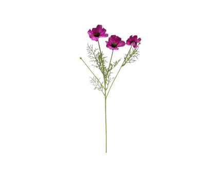 3D real touch chrysanthemum purple | Zijden kunstbloem | Lengte 52cm  1pcs