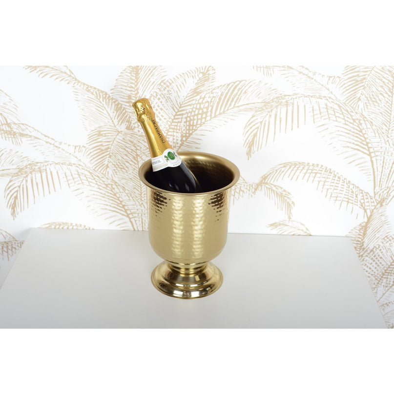 Gebouwd met gouden champagne 20x20x25cm