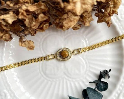 Kettingarmband met tijgeroogsteen