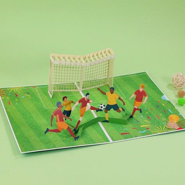3D -kaart voor hem voor papa - voetbalontwerpkaart