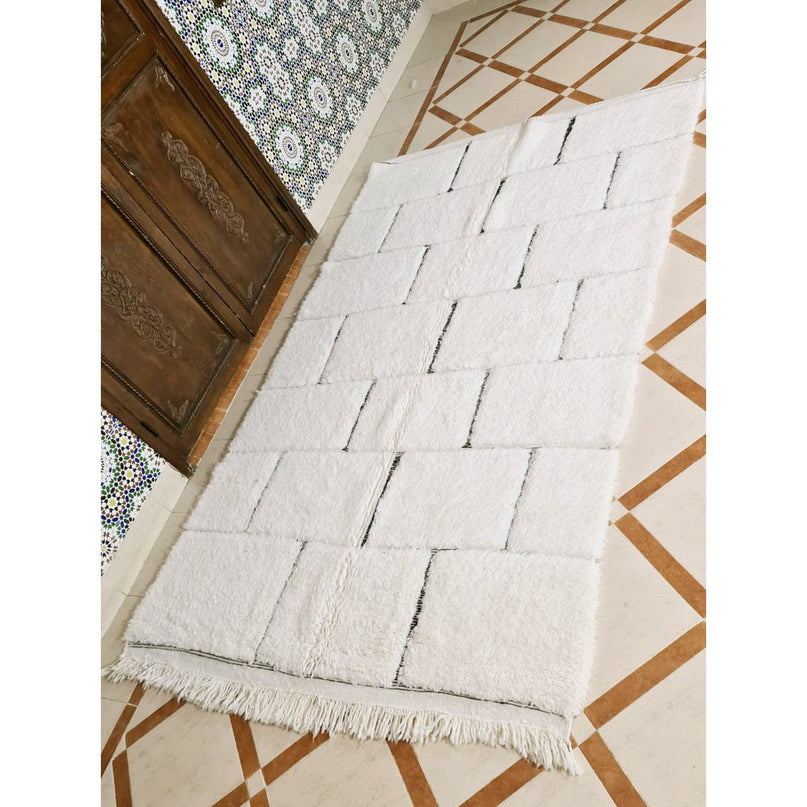 Berber vloerkleed Beni Ouarain zuivere wol 153 x 263 cm