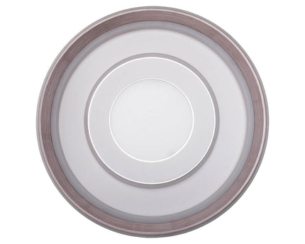 LED-plafondlamp "Doira" Ø 50,5 cm, 7,5 cm hoog, metaal en plastic in zilver en wit, geïntegreerde LED's, 3600 lm licht licht, dimable, CCT-functie 3000-6500 K, nachtlichtfunctie