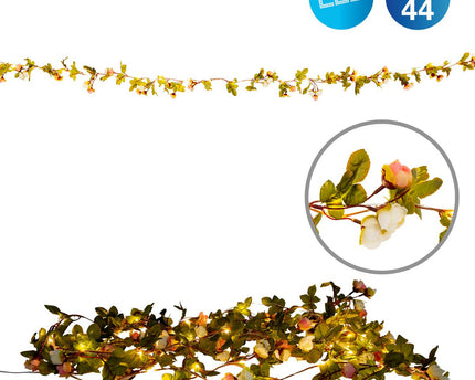 LED -lichte keten "Röschen", voor buiten, lichte keten - plastic, kleurrijk, met geïntegreerde LED