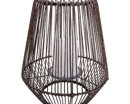 LED Solar Lamp "Plasto" Ø 26 cm buiten gemaakt van bruin metaal en plastic