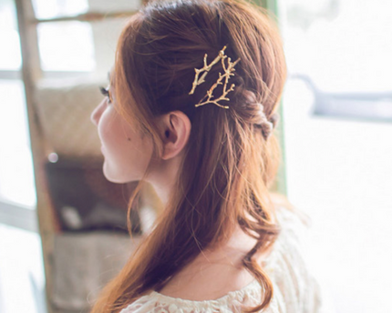 Vintage look boomtak haarspeldjes