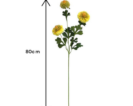 Scabiosa | Zijden kunstbloem | Lengte 80cm  2pcs wit