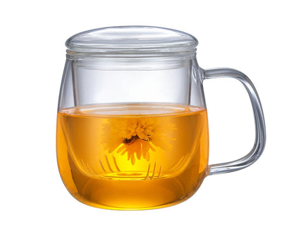 Glazen infusiemok met glazen filter 550 ml