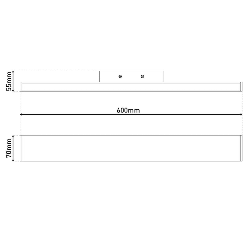 LED -wandlamp Dubai "", moderne wandlamp gemaakt van aluminium en plastic, stevig gebouwd -in LED's, 60 cm lang of hoog. Ideaal voor de verlichting van ingangen, gangen, voor het structureren van grote wandoppervlakken