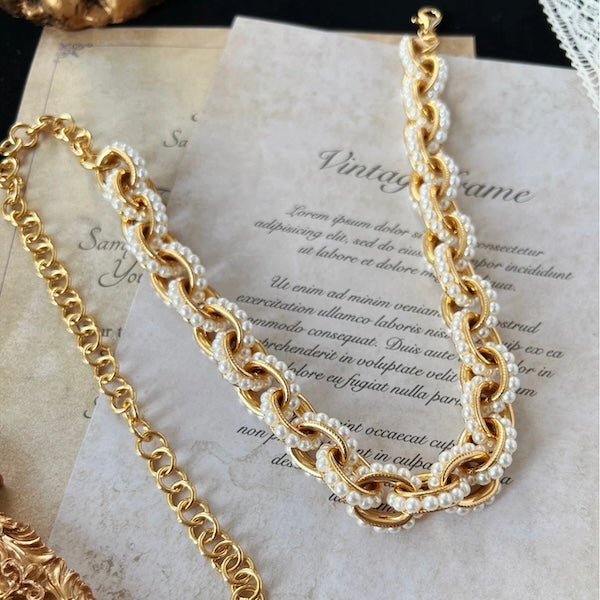 Vintage geïnspireerde parelketting