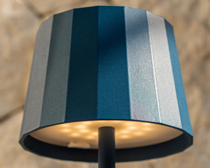 Wouter delftware blauw oplaadbare tafellamp-draadloos opladen, dimable, 120 uur batterijduur