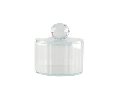 Kristalglasbox met 10x10x10cm diamanten deksel