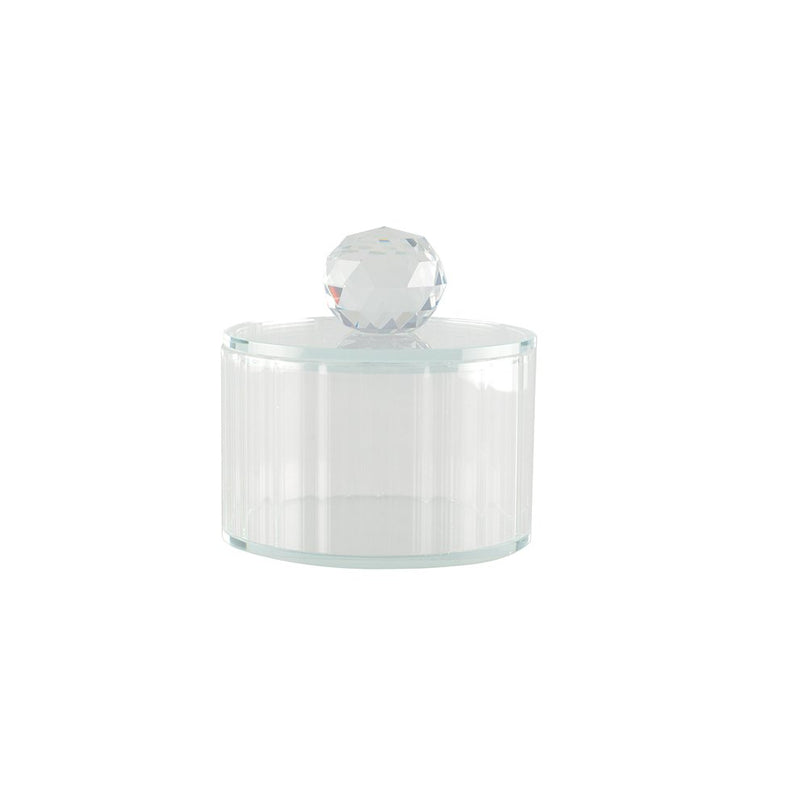 Kristalglasbox met 10x10x10cm diamanten deksel