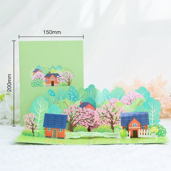 3D Card-vier seizoenen verjaardagskaart