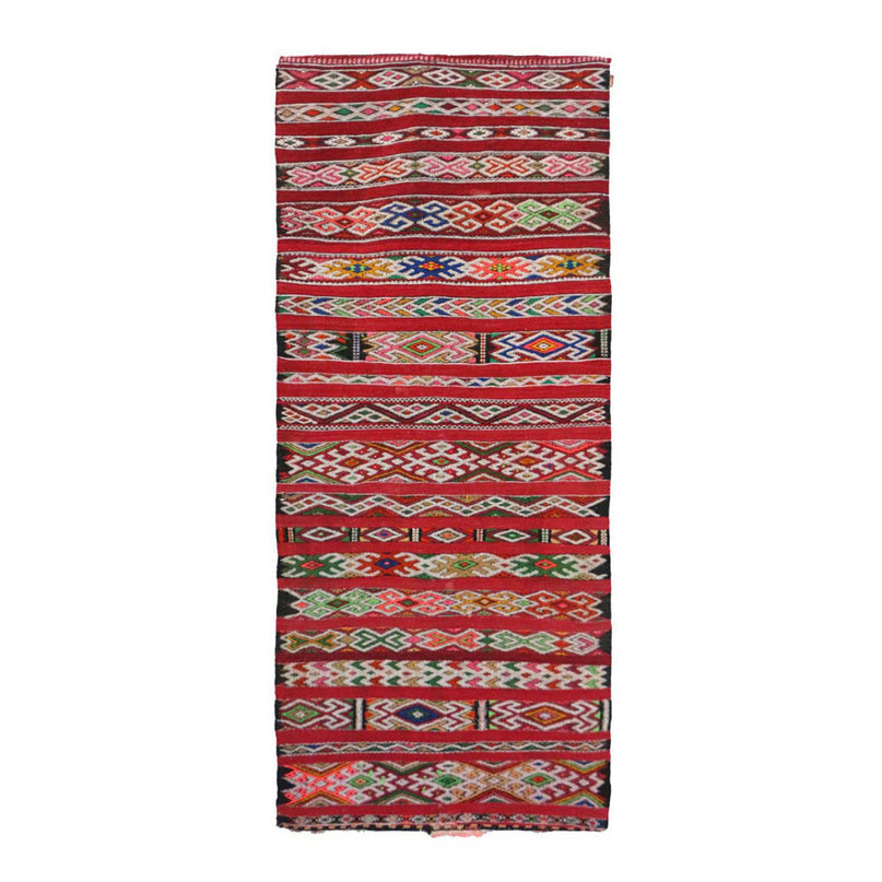 Marokkaans Berberkleed van wol en katoen 93 x 214 cm