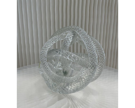 Middelgrote geknoopte glazen sculptuur (M) Diameter: 15 cm