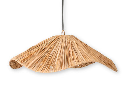 Boho lampenkap – grote raffia plafondlamp – natuurlijke hanglamp – handgemaakte plafondlamp gemaakt van raffia TAMPAH (Ø 53 cm)