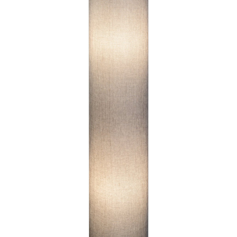 Staande lamp "Beate" Gray gemaakt van metaal en een tekstblazer in grijs, E27 -aansluiting, vloerlamp voor eetkamer, woonkamer, gang of kantoor, ca.