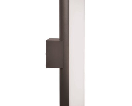 LED -wandlampen "Flair", 30 cm gemaakt van grijs metaal en plastic, met geïntegreerde LED