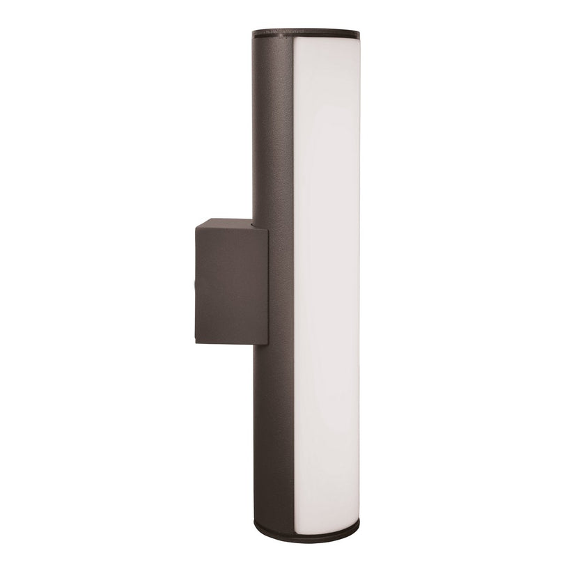 LED -wandlampen "Flair", 30 cm gemaakt van grijs metaal en plastic, met geïntegreerde LED