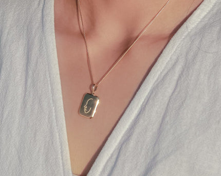 Sierlijke ketting 18k verguld - gouden 40 cm ketting gemaakt van 925 zilver goud vermeil - hanger met gegraveerd gezicht - LOVINA goud