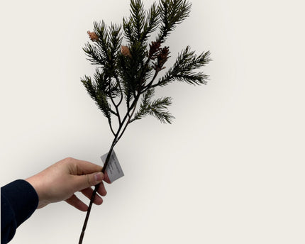 Pine Boomtak  | Zijden kunstbloem | Lengte 49cm  1pcs