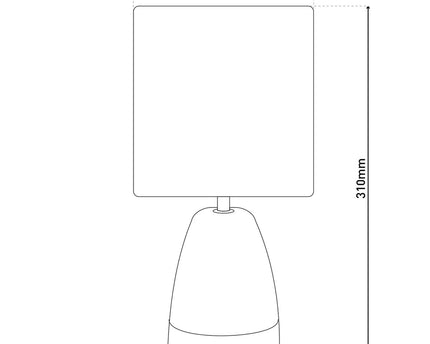 Ceramict Table Lamp "Cremona" gemaakt van keramiek in bruin/grijs met E14 -aansluiting, tafellamp voor woonkamers 31 cm hoog