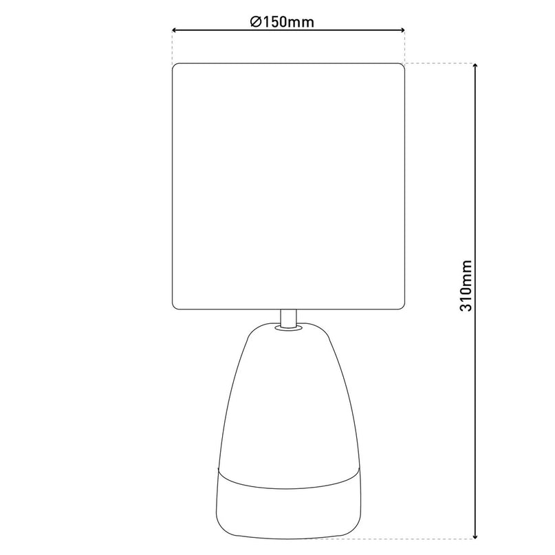 Ceramict Table Lamp "Cremona" gemaakt van keramiek in bruin/grijs met E14 -aansluiting, tafellamp voor woonkamers 31 cm hoog
