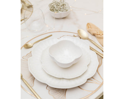 Floral White Porselein Dessert Plate 18,5 cm
